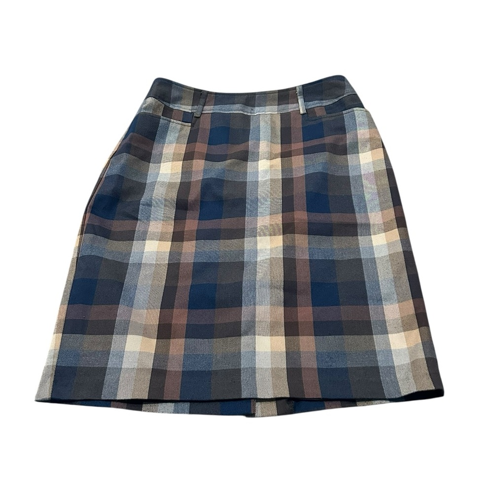 ROZ & ALI plaid pencil skirt